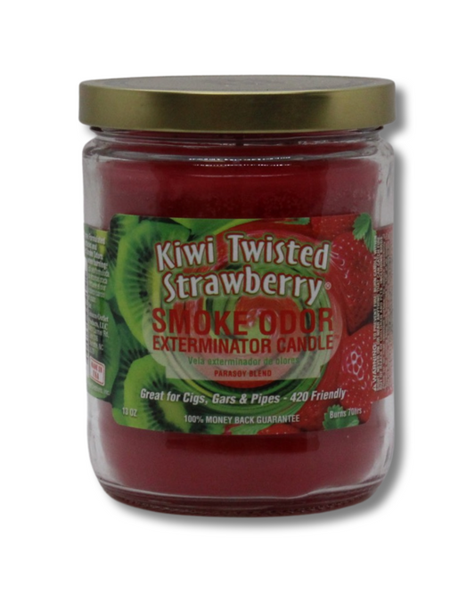 Smoke Odor Exterminator Candle Kiwi Twisted Strawberry