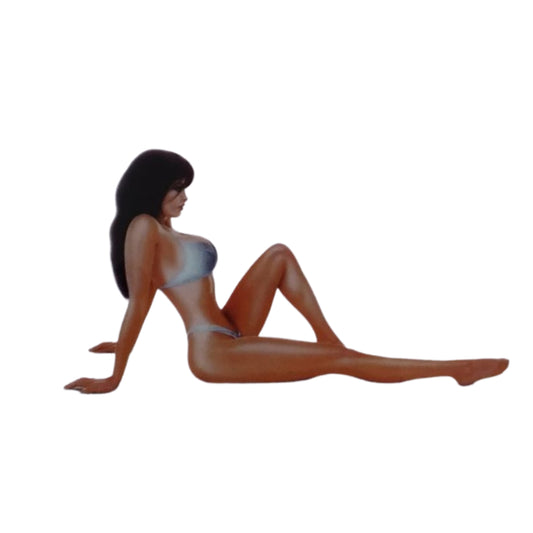 Woman Posing on Ground Bikini - Sticker